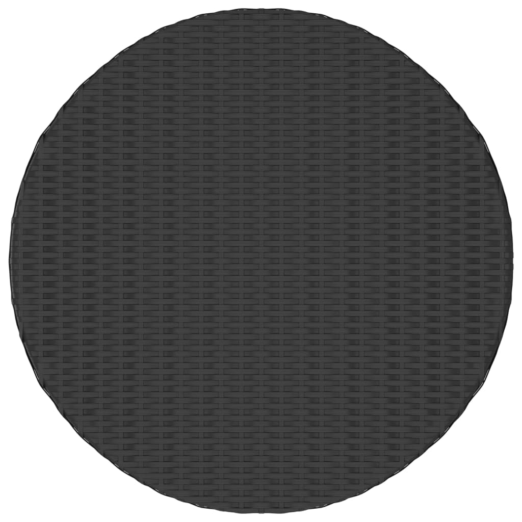 Gartentisch Schwarz 70x70x73 cm Poly Rattan