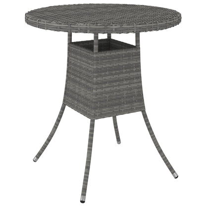 Gartentisch Grau 70x70x73 cm Poly Rattan