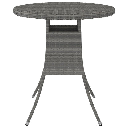 Gartentisch Grau 70x70x73 cm Poly Rattan