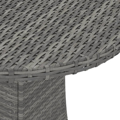 Gartentisch Grau 70x70x73 cm Poly Rattan