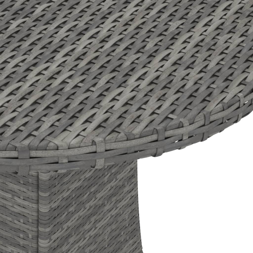 Gartentisch Grau 70x70x73 cm Poly Rattan