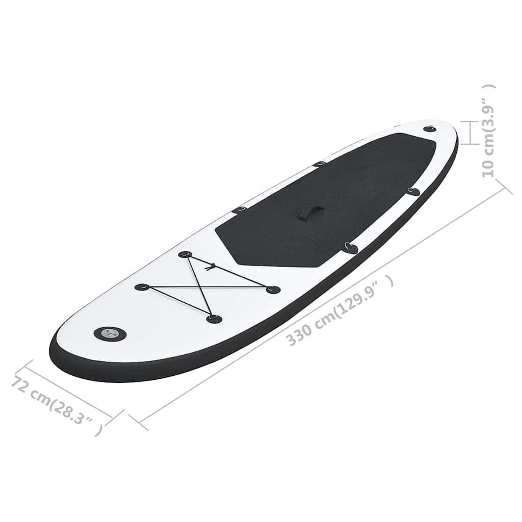 Set de planches SUP gonflables noir et blanc