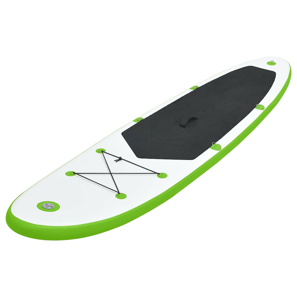 SUP-Board-Set Aufblasbar Grün und Weiß