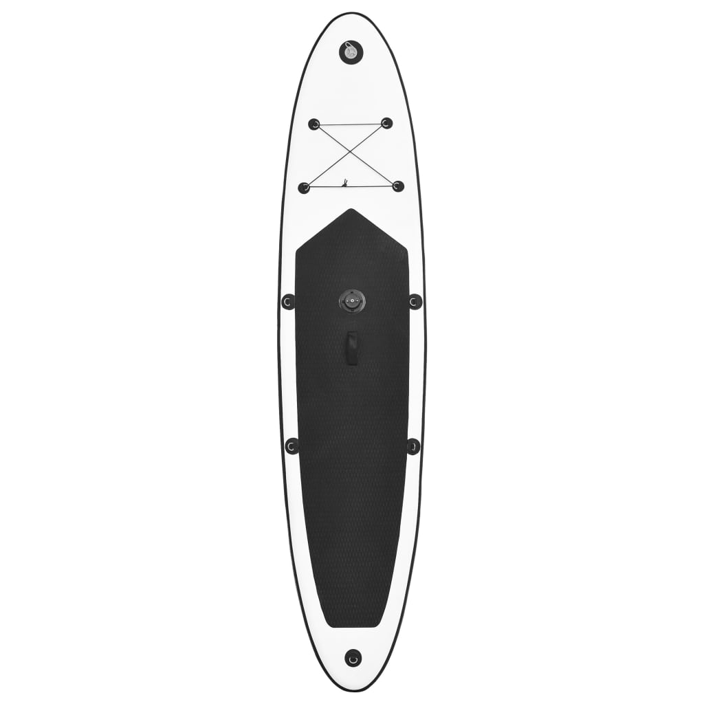 Planche SUP gonflable avec jeu de voiles noir et blanc