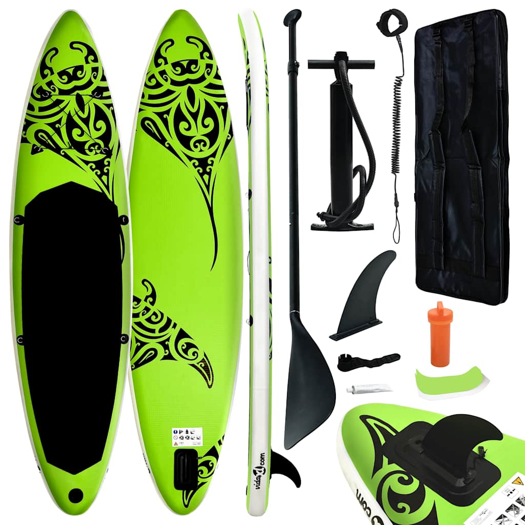 Set de planches SUP gonflable 366x76x15 cm vert