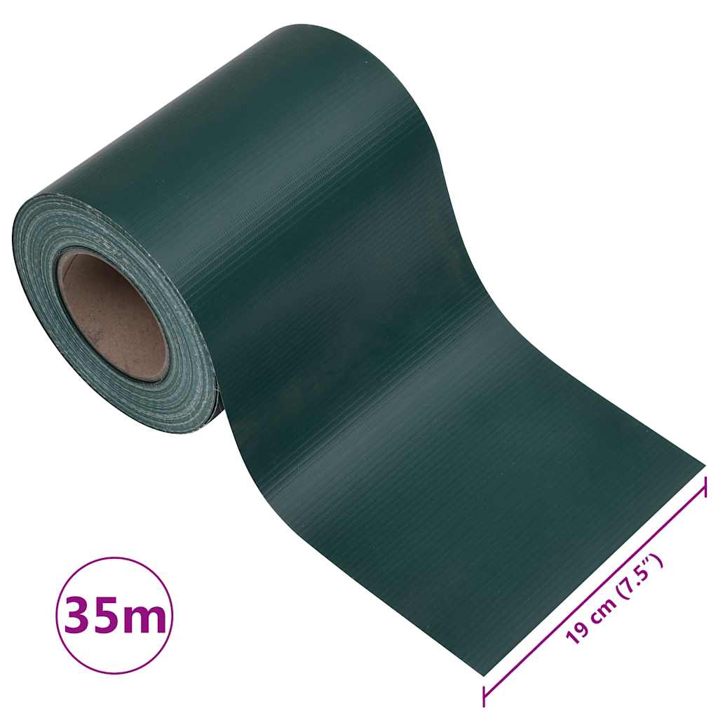 Garten-Sichtschutz 4 Stk. PVC 35x0,19 m Mattgrün
