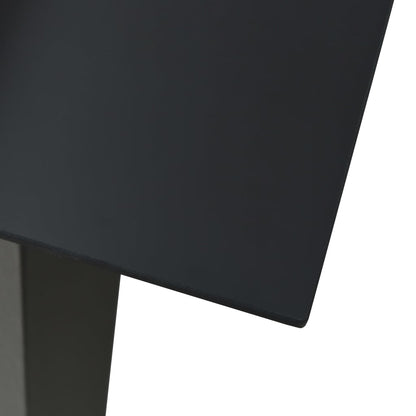 Garten-Esstisch Schwarz 150x80x74 cm Stahl und Glas
