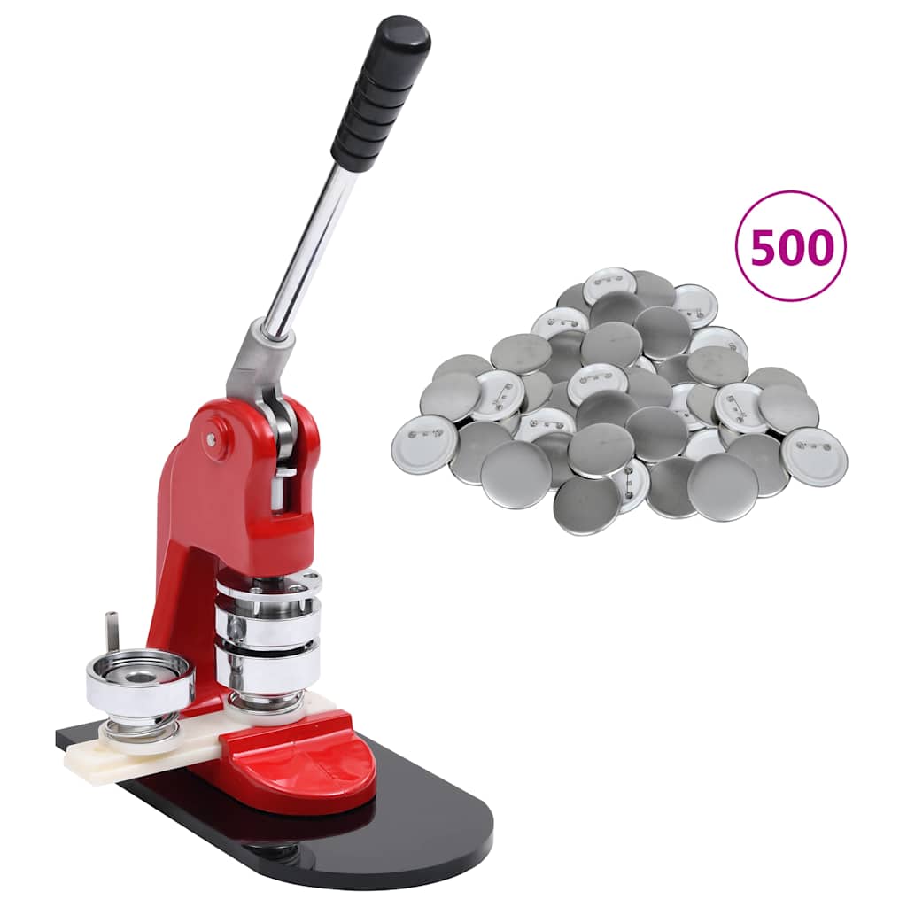 Buttonmaschine mit 500 Button-Teilen 25 mm