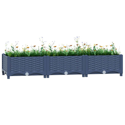 Hochbeet 120x40x23 cm Polypropylen