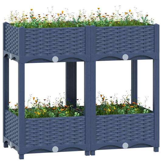 Jardinière surélevée 80x40x71 cm en polypropylène