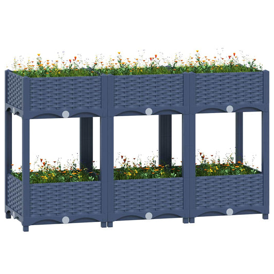 Jardinière surélevée 120x40x71 cm en polypropylène