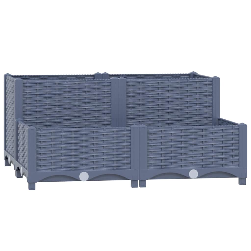 Jardinière surélevée 80x80x38 cm en polypropylène