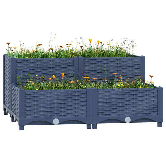 Jardinière surélevée 80x80x38 cm en polypropylène