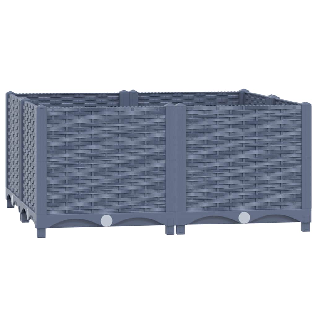 Jardinière surélevée 80x80x38 cm en polypropylène