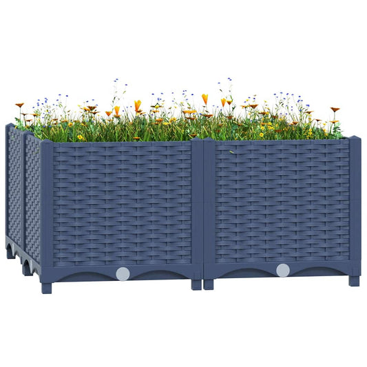 Jardinière surélevée 80x80x38 cm en polypropylène
