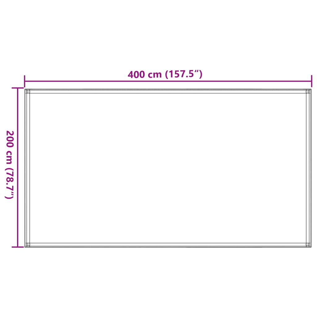 Zeltteppich 200x400 cm Anthrazit