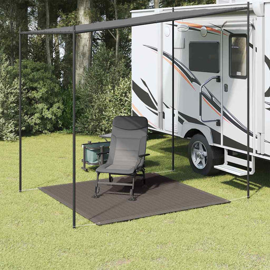 Tent carpet 250x250 cm anthracite HDPE