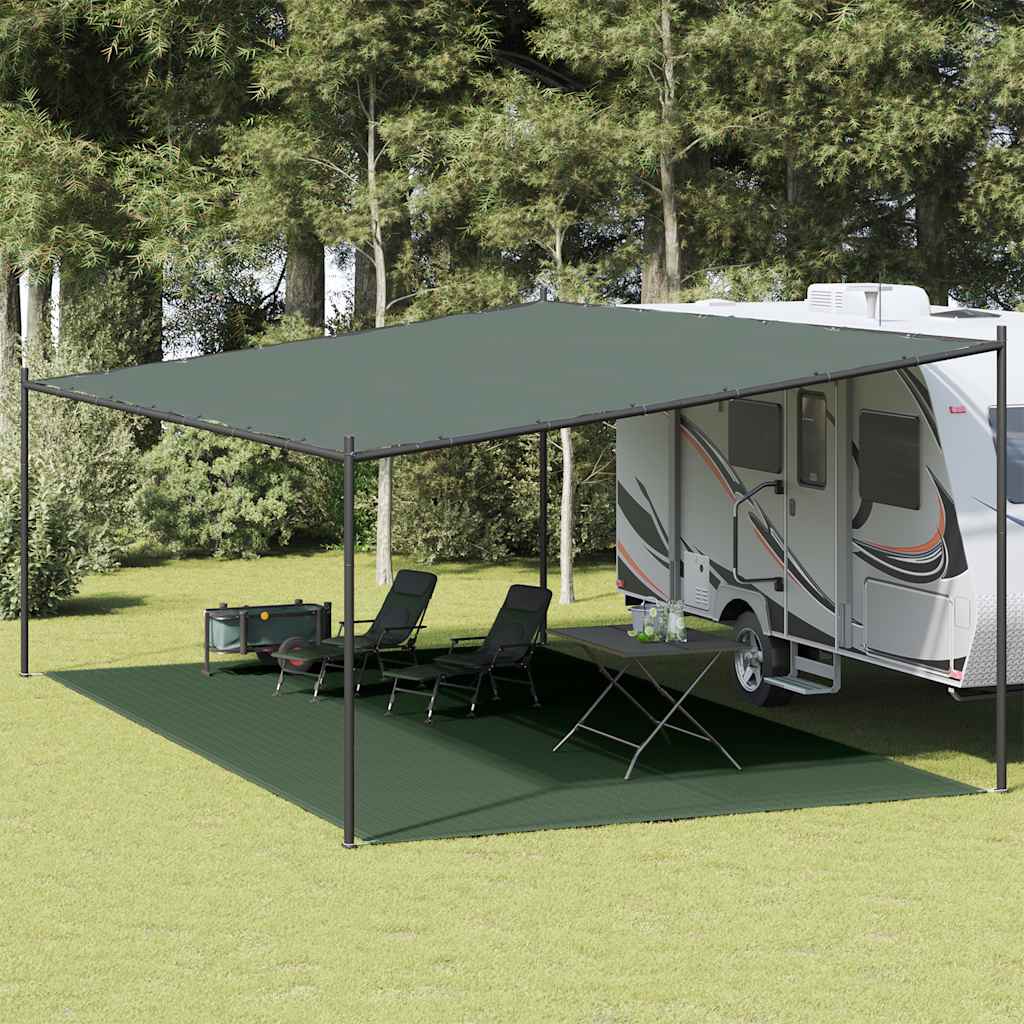 Zeltteppich 400x800 cm Dunkelgrün HDPE