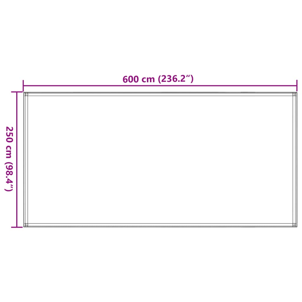 Zeltteppich 250x600 cm Blau HDPE