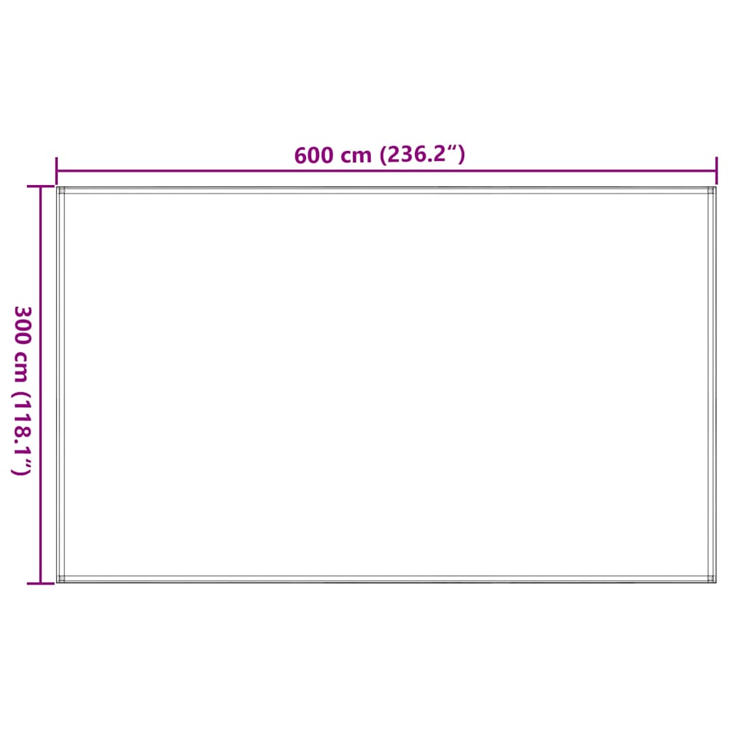 Zeltteppich 300x600 cm Blau HDPE