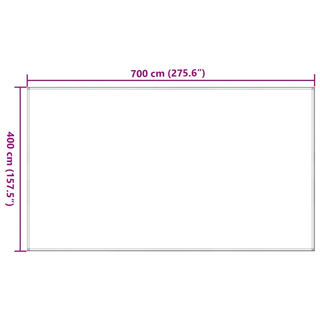 Zeltteppich 400x700 cm Blau HDPE