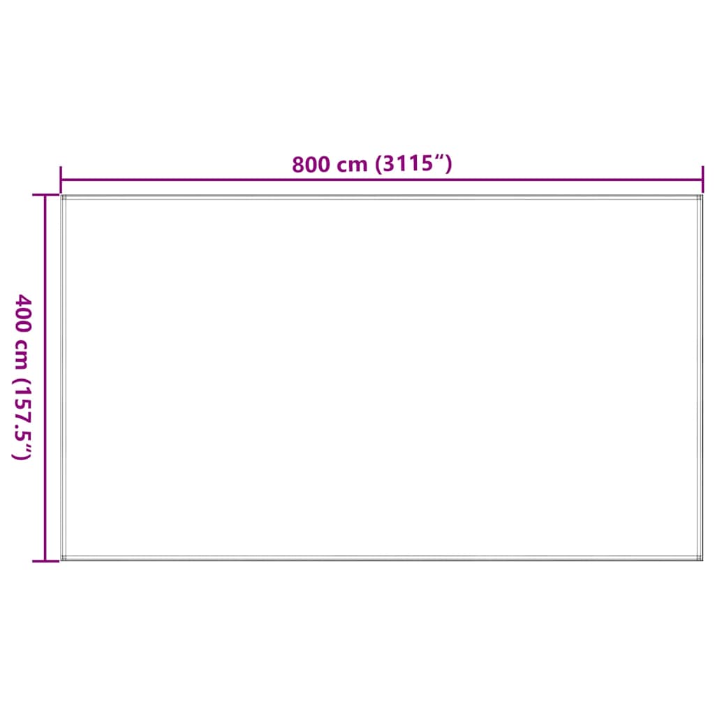 Zeltteppich 400x800 cm Blau HDPE