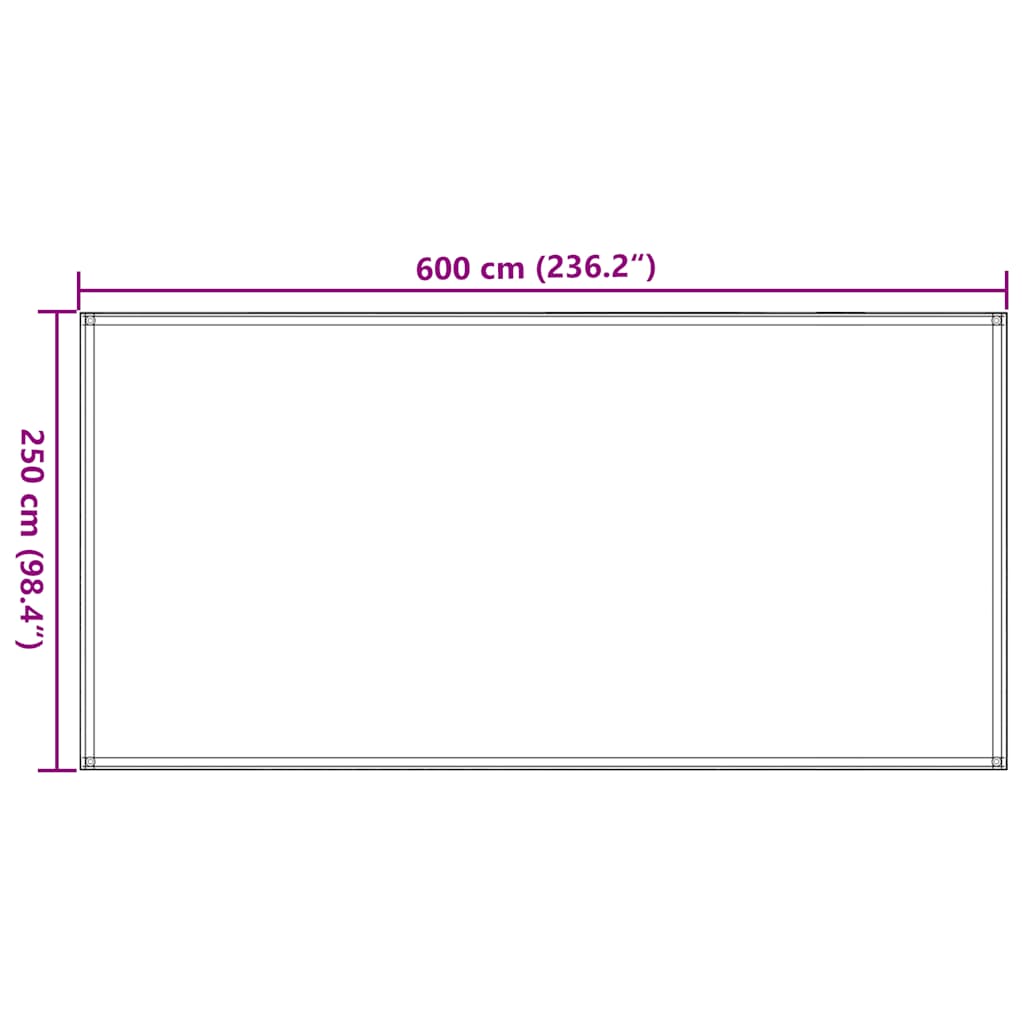 Zeltteppich 250x600 cm Taupe