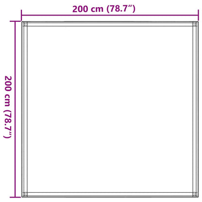 Zeltteppich 200x200 cm Schwarz