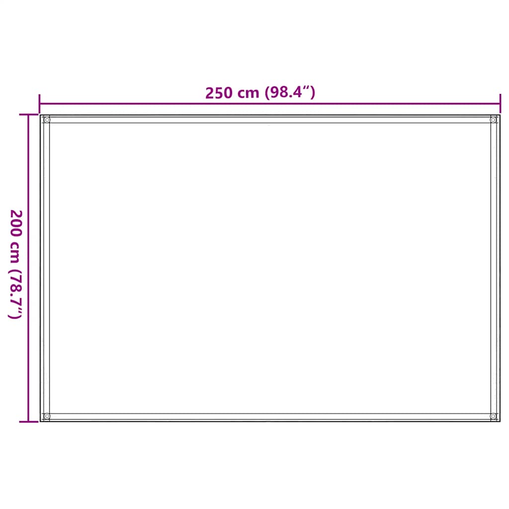 Tent carpet 250x200 cm black