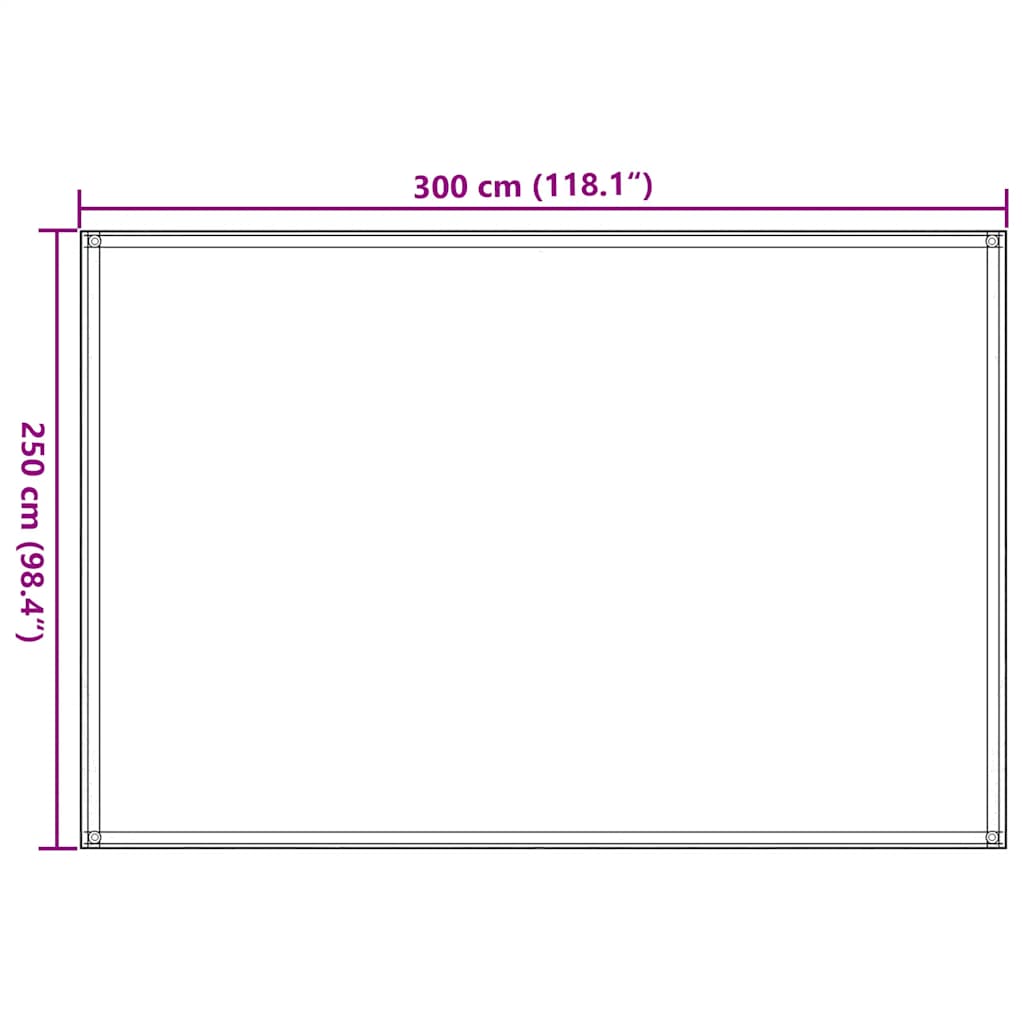 Tent carpet 250x300 cm black