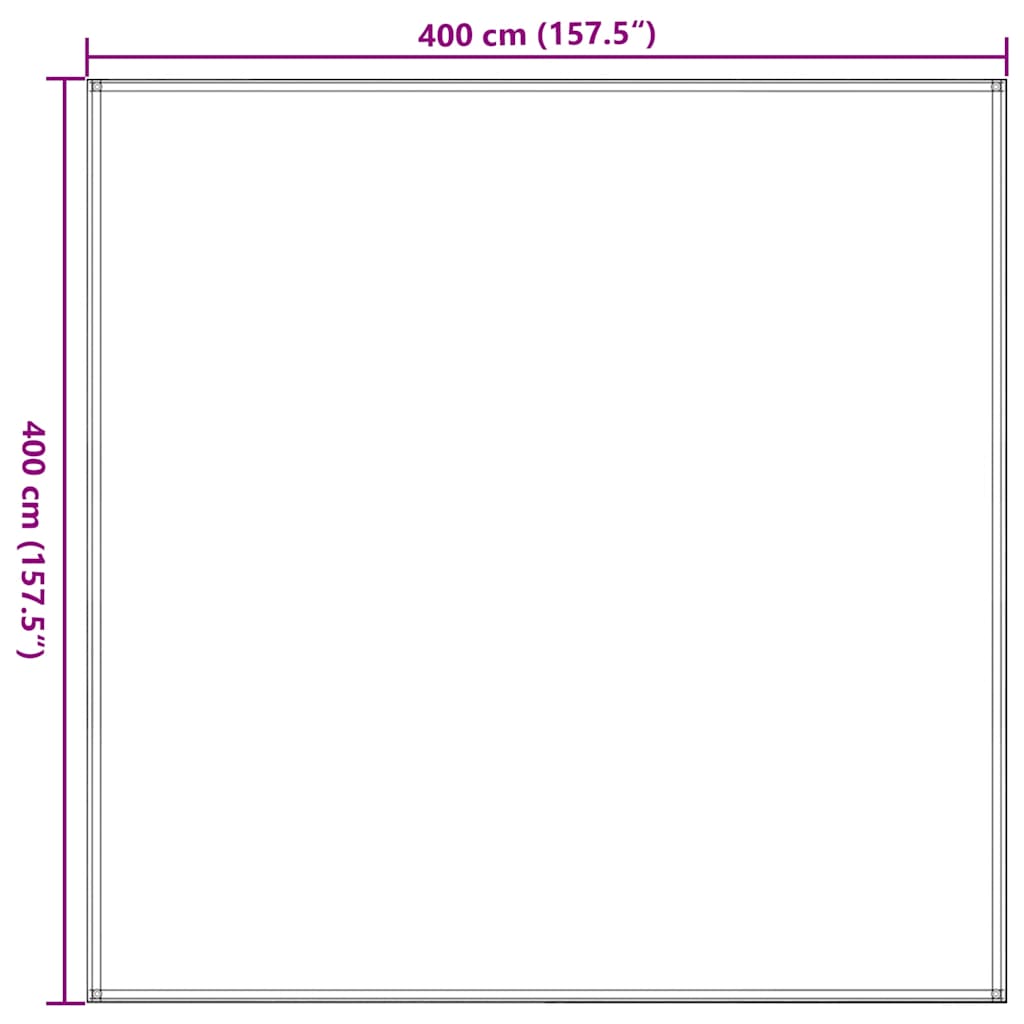 Zeltteppich 400x400 cm Schwarz HDPE