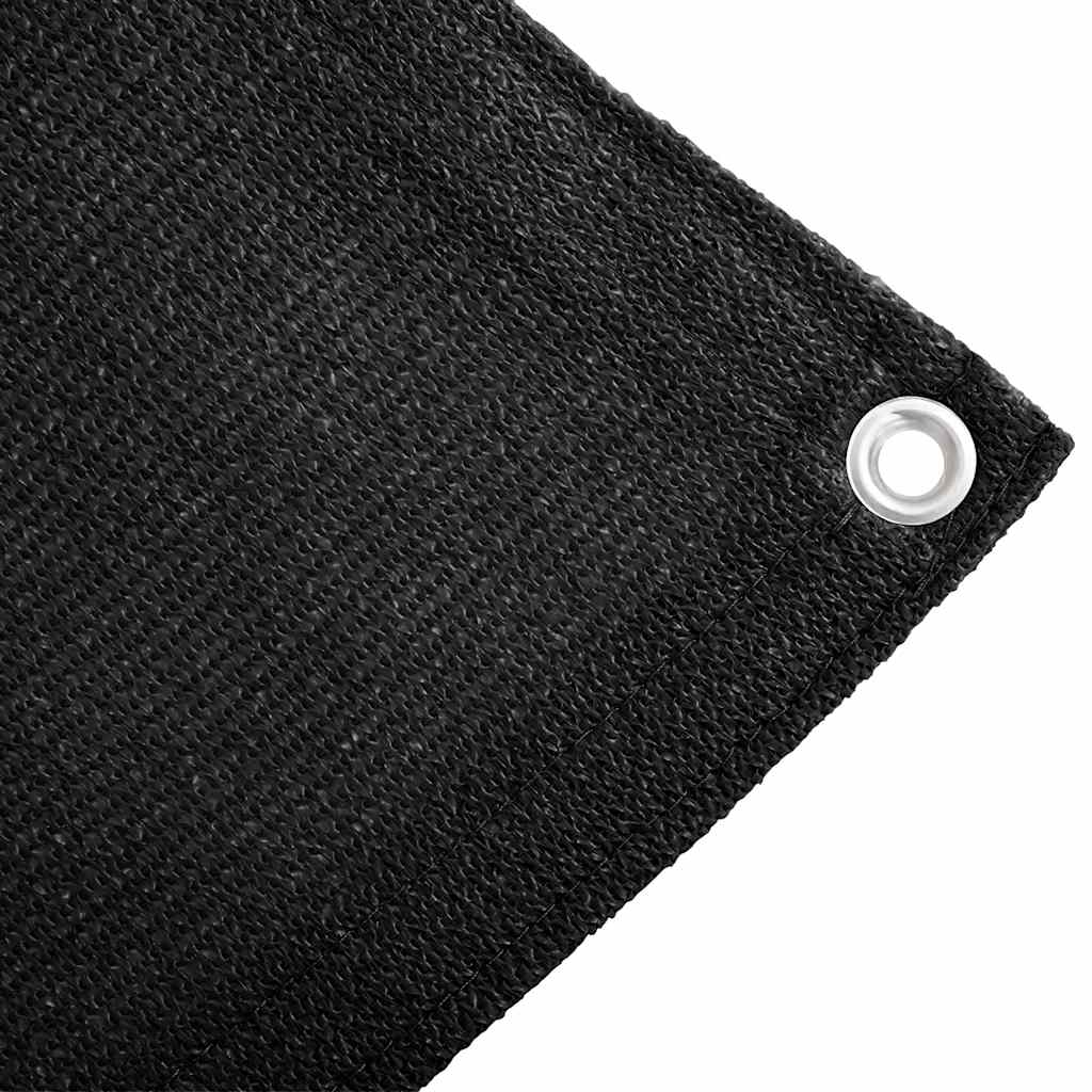 Zeltteppich 400x800 cm Schwarz HDPE