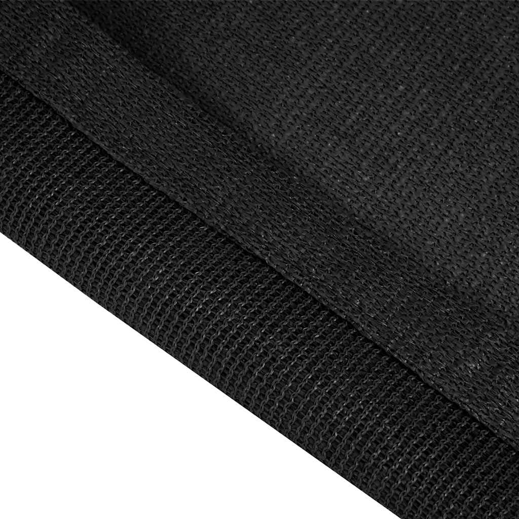 Zeltteppich 400x800 cm Schwarz HDPE