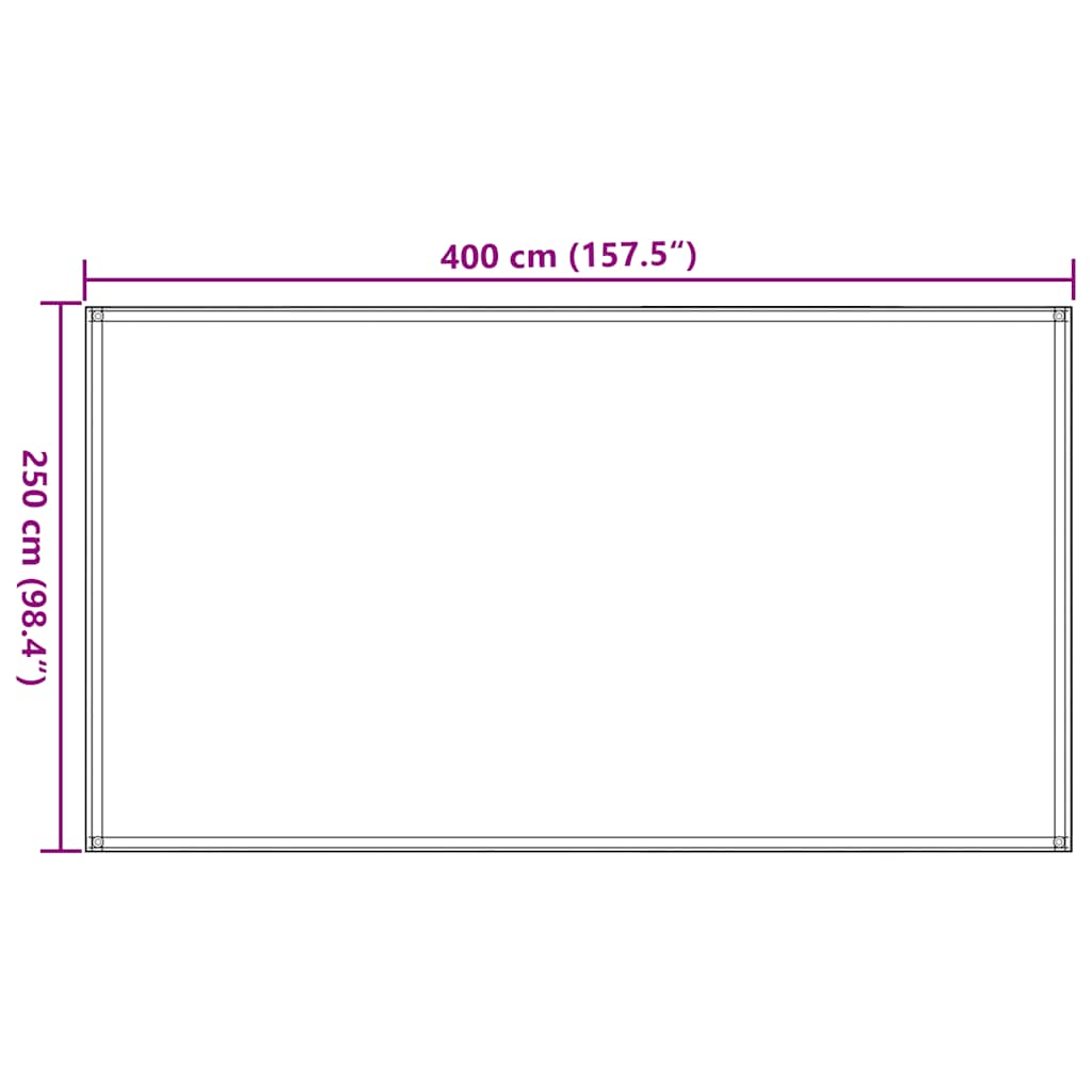 Zeltteppich 250x400 cm Braun