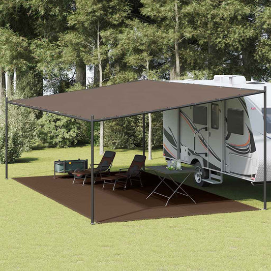Zeltteppich 400x800 cm Braun HDPE