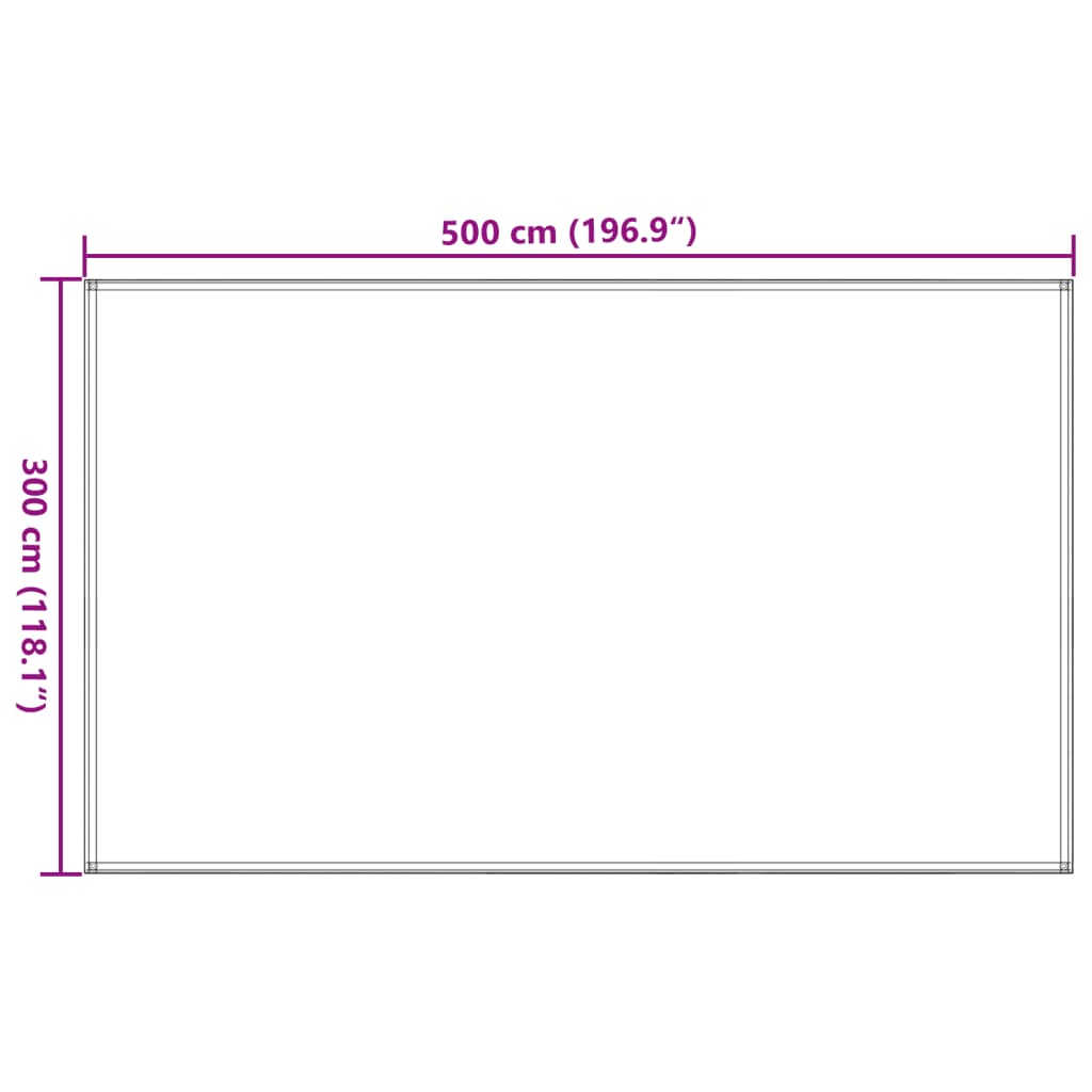 Zeltteppich 300x500 cm Anthrazit und Weiß