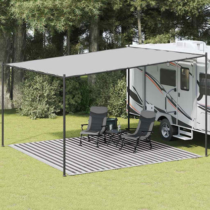 Zeltteppich Anthrazit und Weiß 400x400 cm HDPE