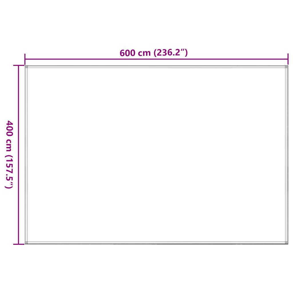 Zeltteppich Anthrazit und Weiß 400x600 cm HDPE