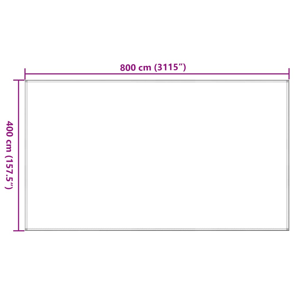 Zeltteppich Anthrazit und Weiß 400x800 cm HDPE