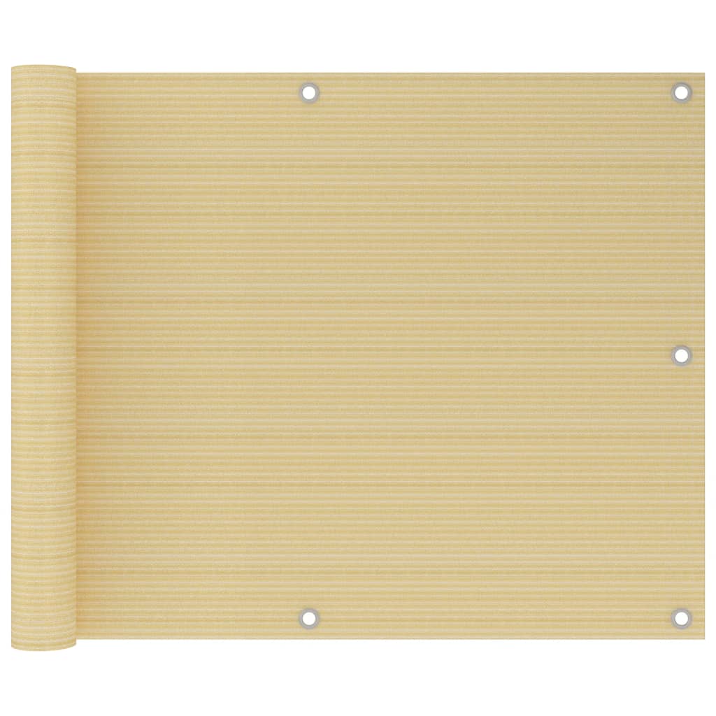 Balkon-Sichtschutz Beige 75x300 cm HDPE