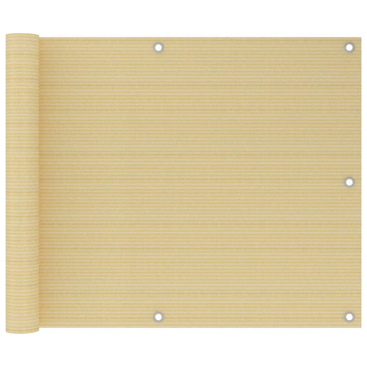 Balkon-Sichtschutz Beige 75x300 cm HDPE