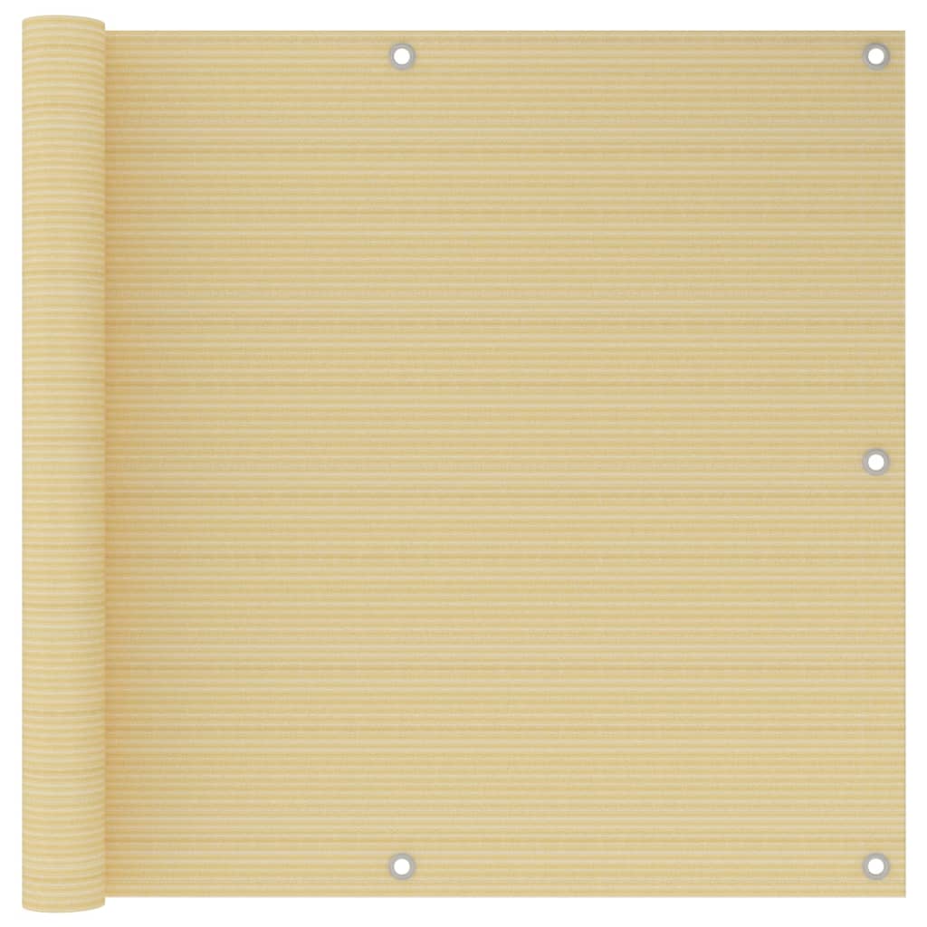 Balkon-Sichtschutz Beige 90x300 cm HDPE