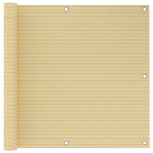 Balkon-Sichtschutz Beige 90x300 cm HDPE