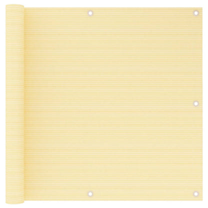 Balkon-Sichtschutz Beige 90x500 cm HDPE