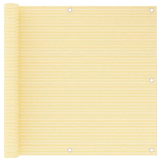 Balkon-Sichtschutz Beige 90x600 cm HDPE