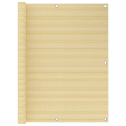 Balkon-Sichtschutz Beige 120x600 cm HDPE