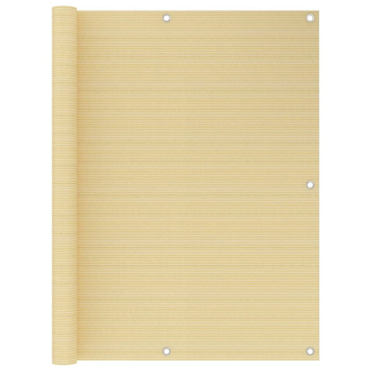Balkon-Sichtschutz Beige 120x600 cm HDPE
