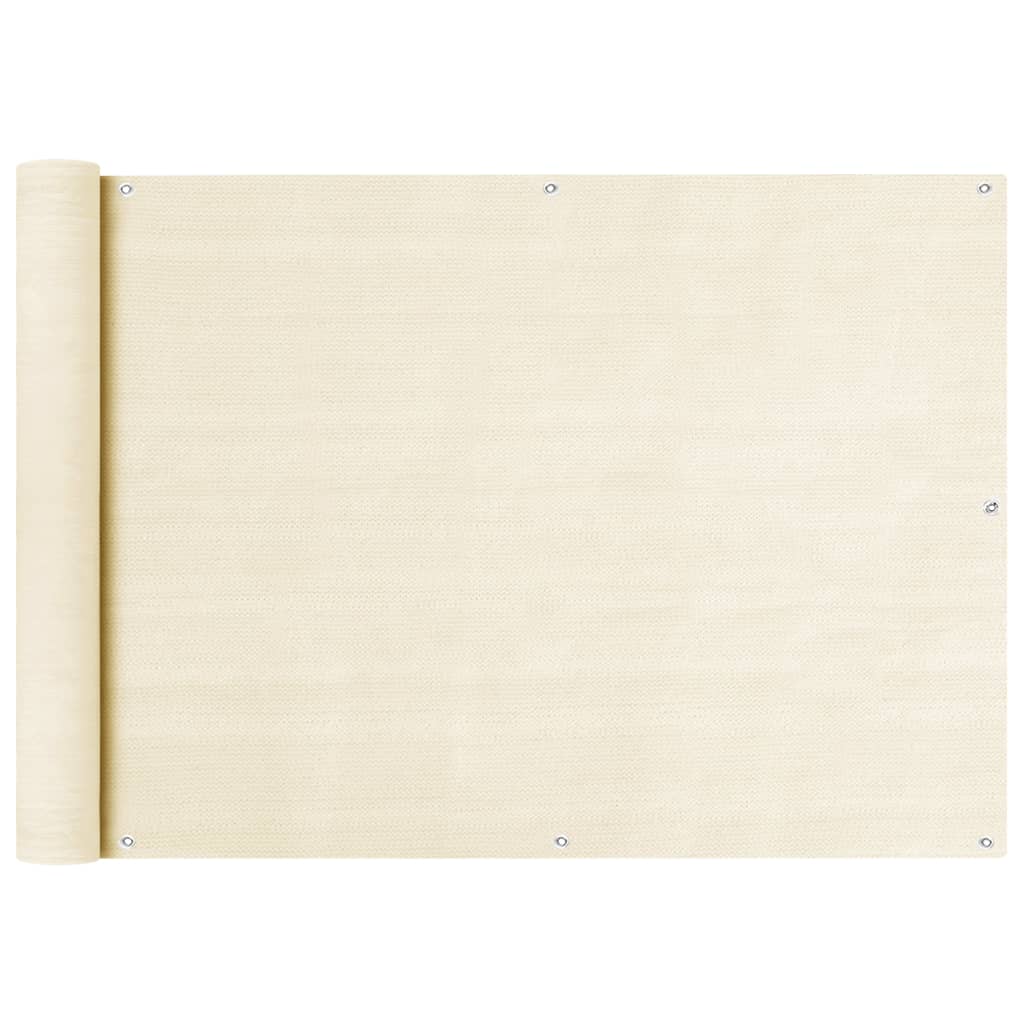 Balkon Sichtschutz Creme 75x300 cm HDPE