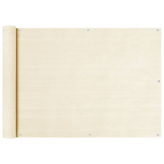 Balkon Sichtschutz Creme 75x400 cm HDPE