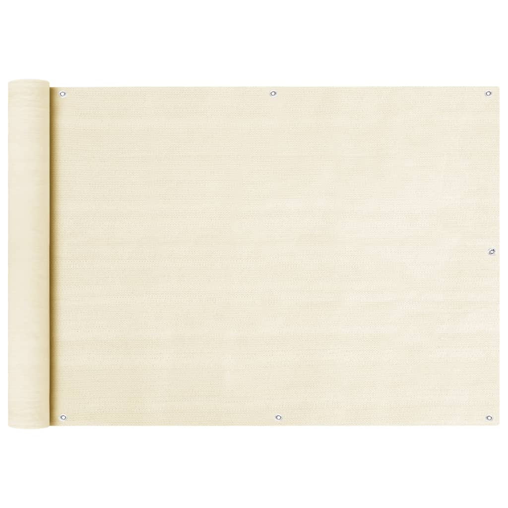 Balkon Sichtschutz Creme 75x500 cm HDPE